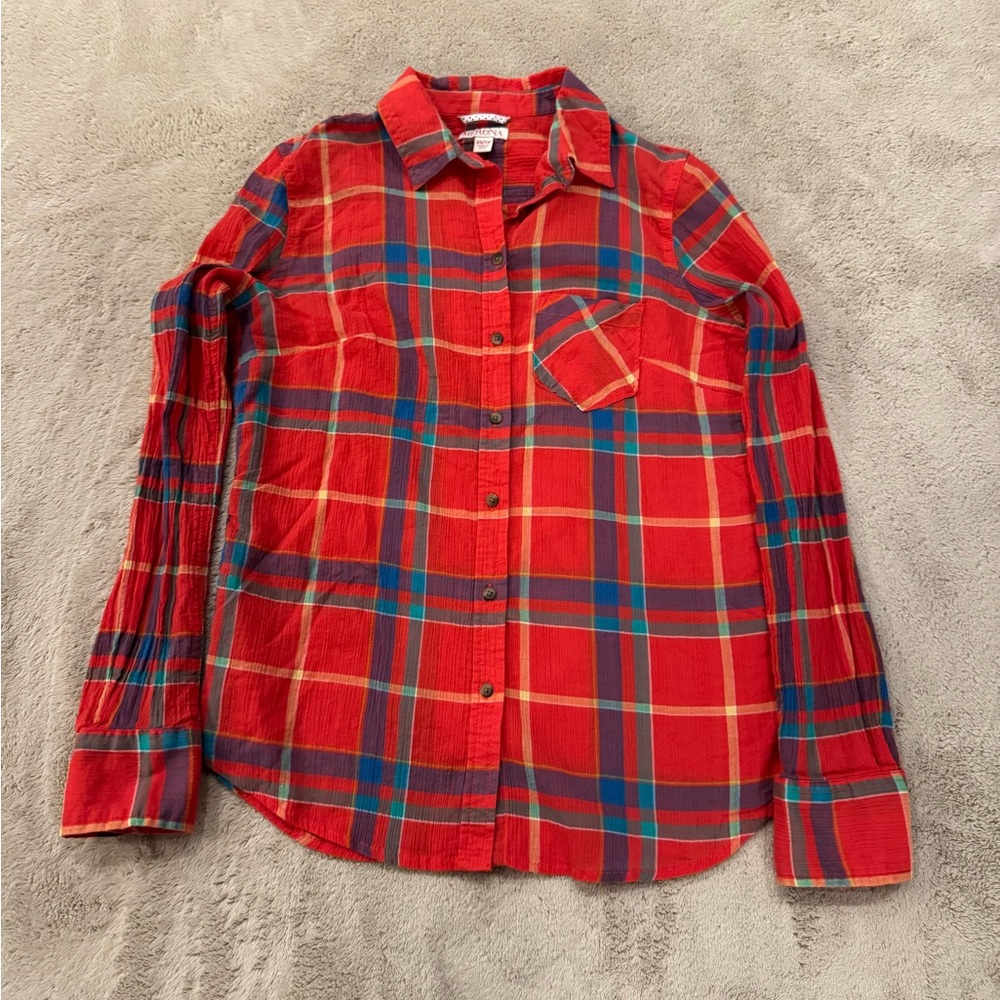 Red Plaid Merona Women’s Shirt XS